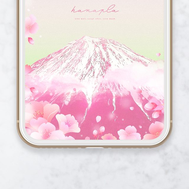 【春最強美の桜花爛漫富士】🌸ピンク空と桜吹雪に包まれる幻想の富士山🗻幸福と開運を招く華やかスマホ壁紙✨