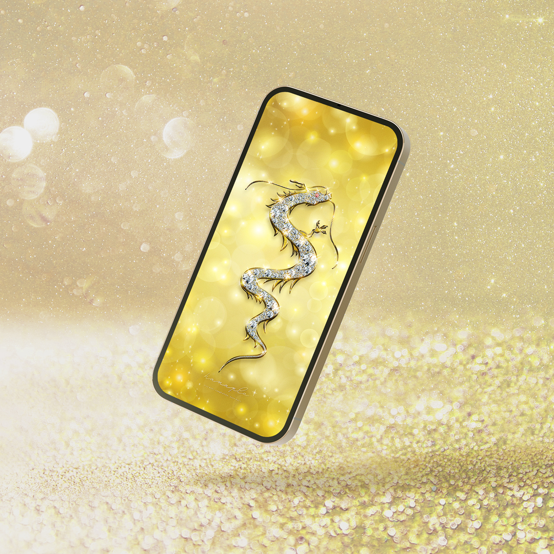【お正月88個限定最高位!ダイヤモンドクリスタルゴールド昇り龍】🐉💎✨新年の運気を切り開く最強の一枚|金運・成功・飛躍をもたらすプレミア開運スマホ待ち受け