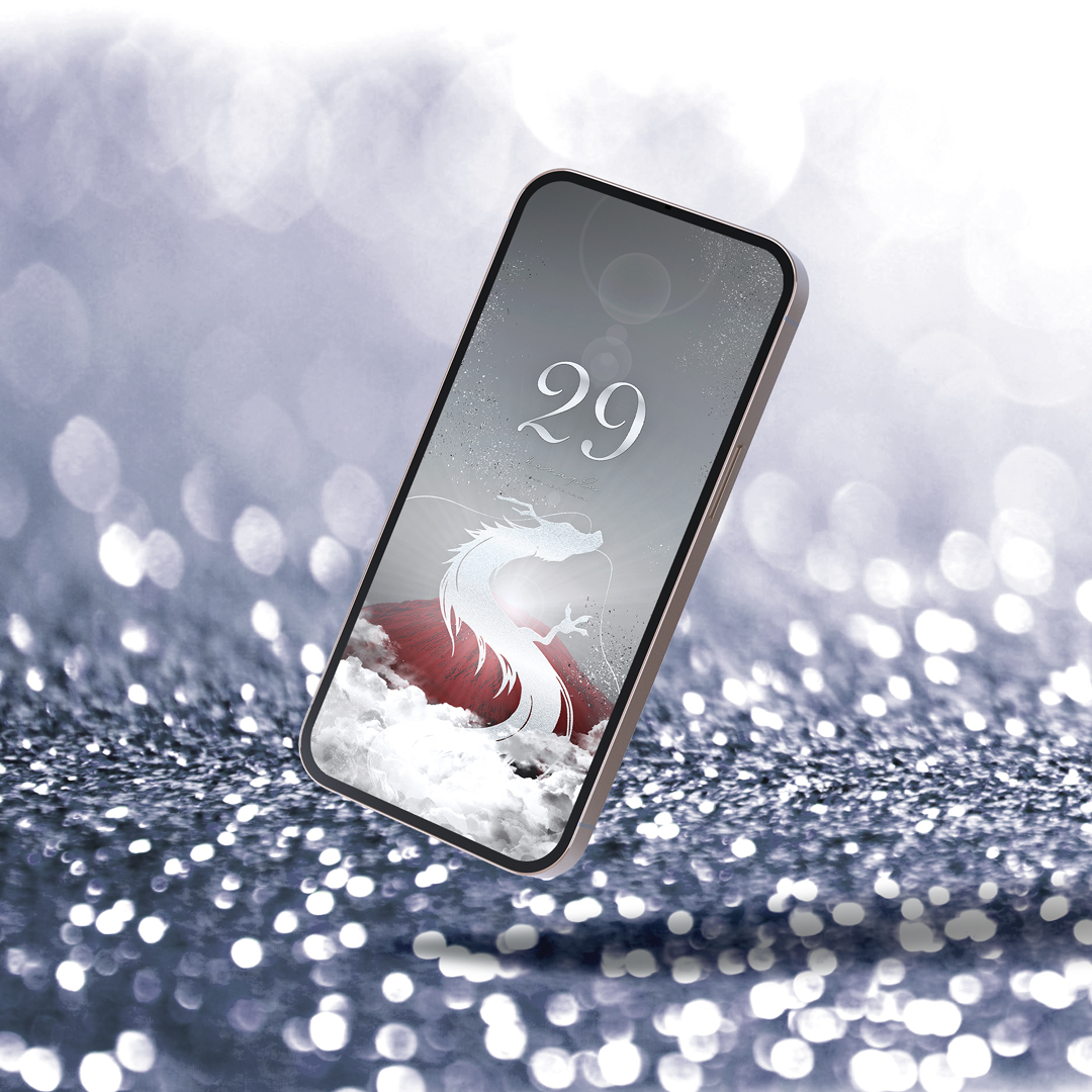 【最強無敵!銀雲ダイヤモンド赤富士銀龍王+数字29】✨天翔ける銀龍が導く奇跡の光🌕赤富士×銀雲×太陽の神聖な輝きが、あなたの運命を浄化し幸福へ導くスマホ待ち受け💫