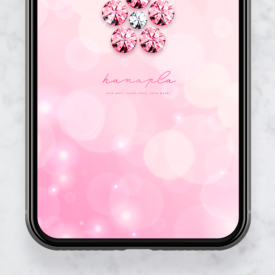 【桜色のサクラジュエリー】🌸ピンク×ホワイトの宝石が咲く✨幸せを呼び込む桜ダイヤの開運スマホ待ち受け💎