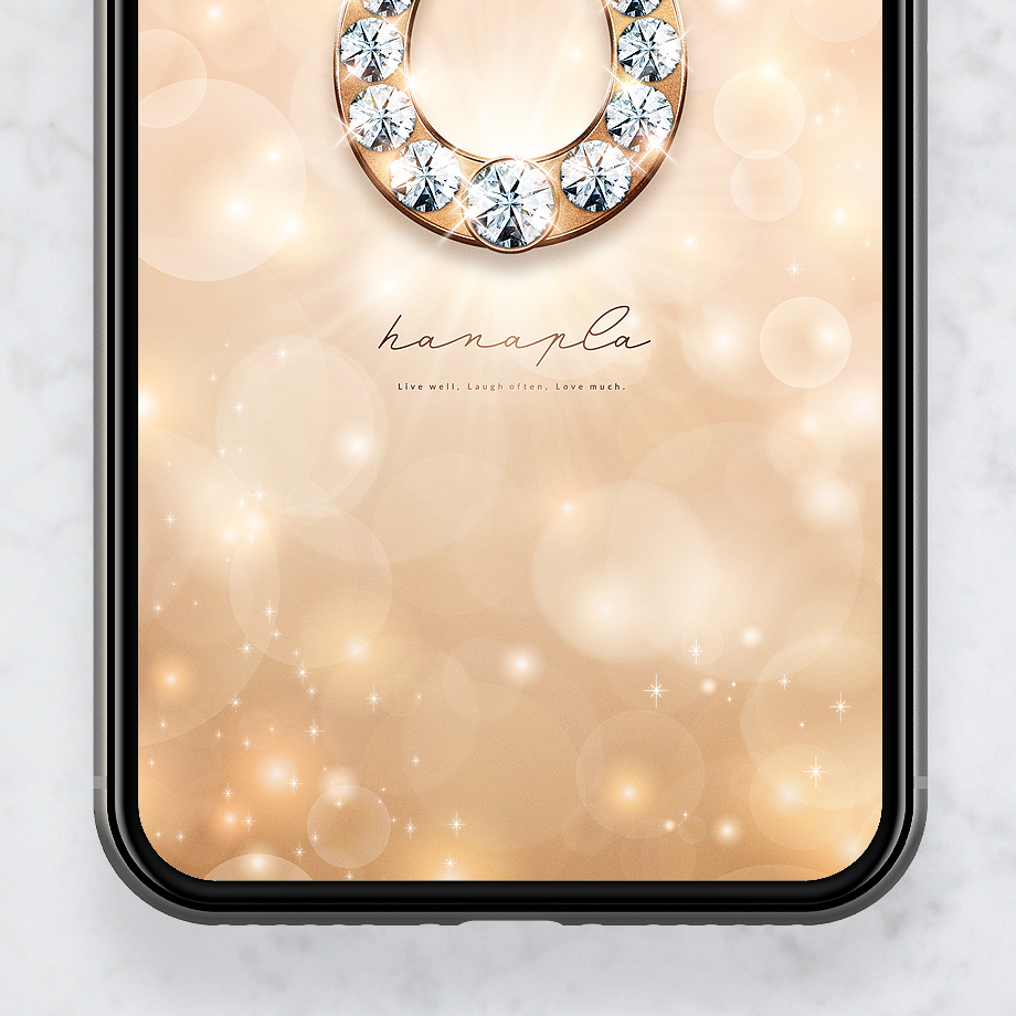 【2026干支🐴白砂金のダイヤ蹄鉄（ベージュゴールド）】🐎✨穏やかな幸運を呼び込む白砂金の光💫大粒ダイヤが運気を磨く開運スマホ待ち受け💎