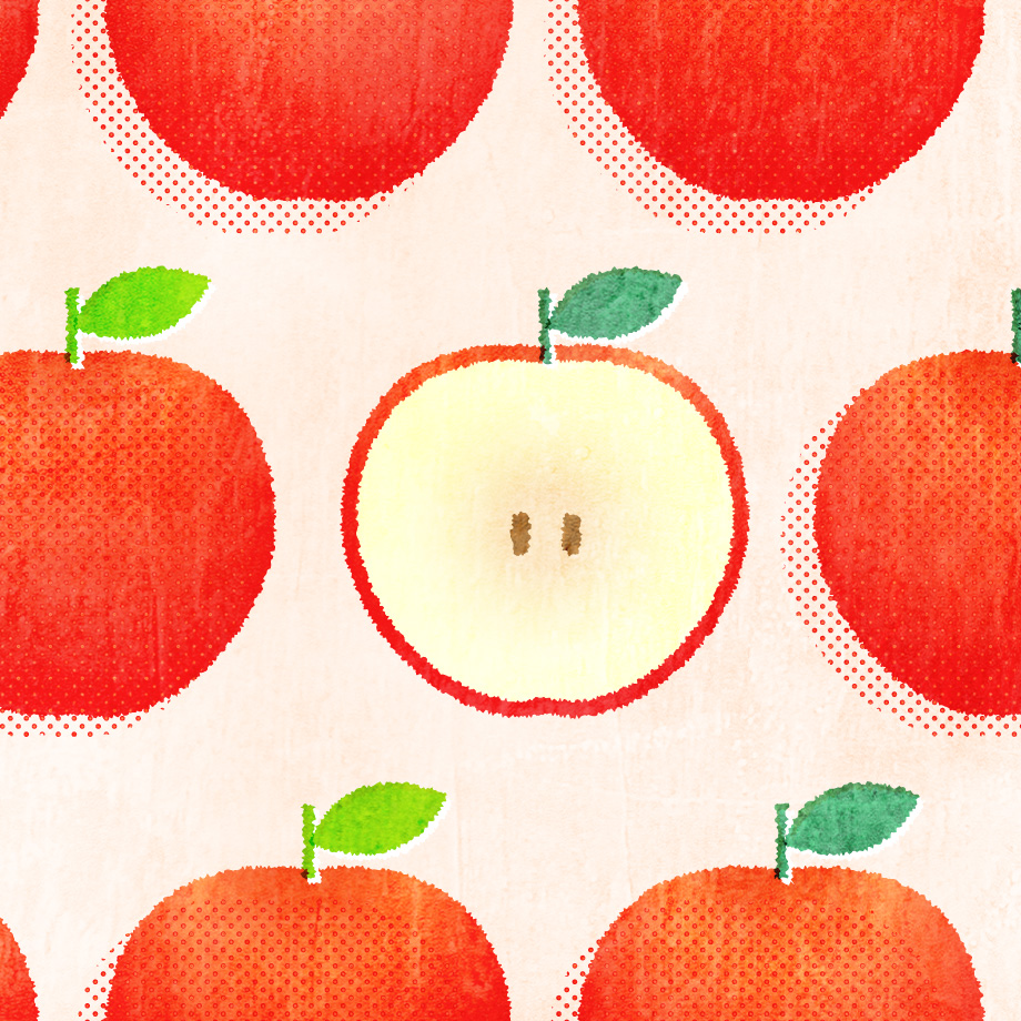 【数字24とフルーツ】リンゴの待ち受けで恋愛運アップ！ポップでかわいいスマホ壁紙