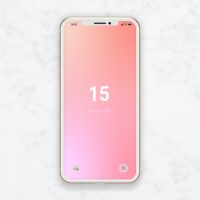 【数字15待ち受け】おしゃれなピンクグラデーションの壁紙で恋愛運アップ！シンプルでかわいい幸運のスマホ壁紙