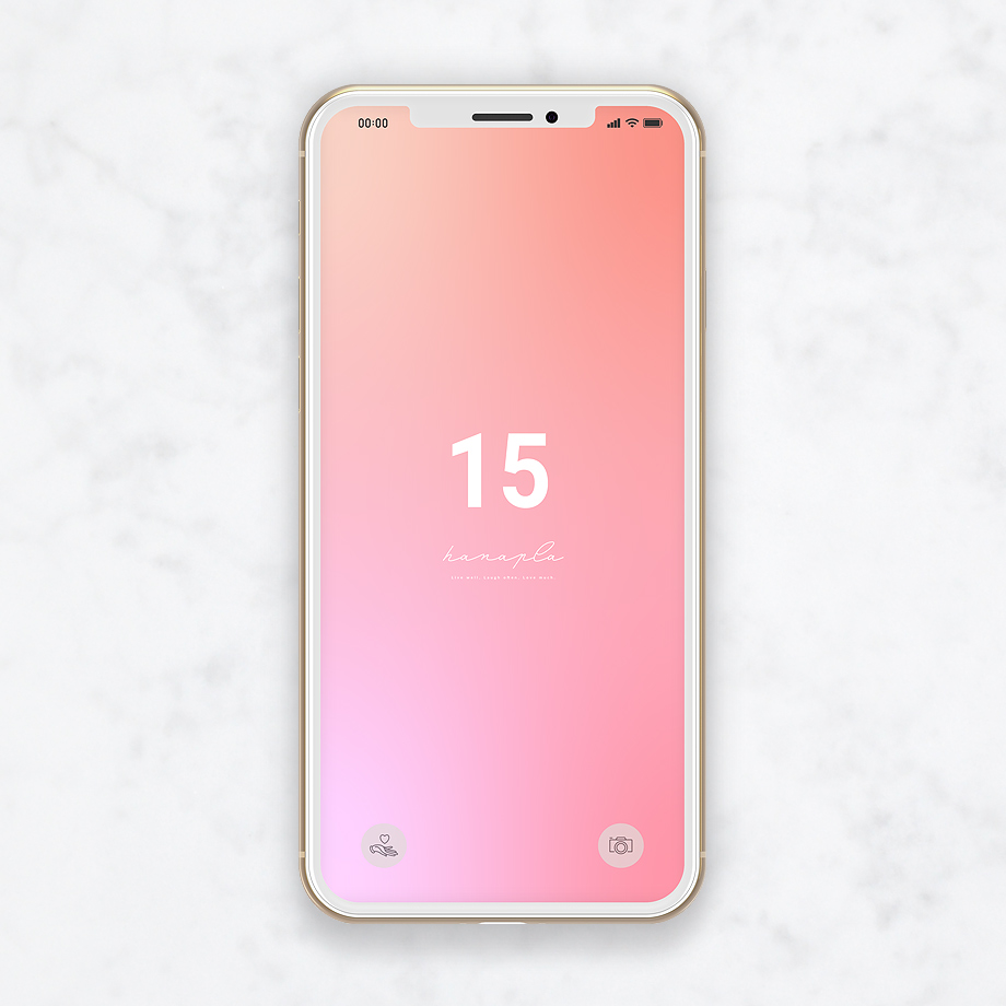 数字15待ち受け おしゃれなピンクグラデーションの壁紙で恋愛運アップ シンプルでかわいい幸運のスマホ壁紙 公式 運気アップ待ち受けハナプラ おしゃれ シンプル かわいい Iphone 高画質 スマホ壁紙