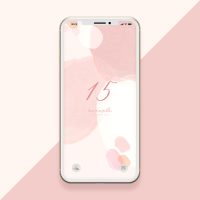 おしゃれな15数字の待ち受けくすみピンクのかわいい壁紙