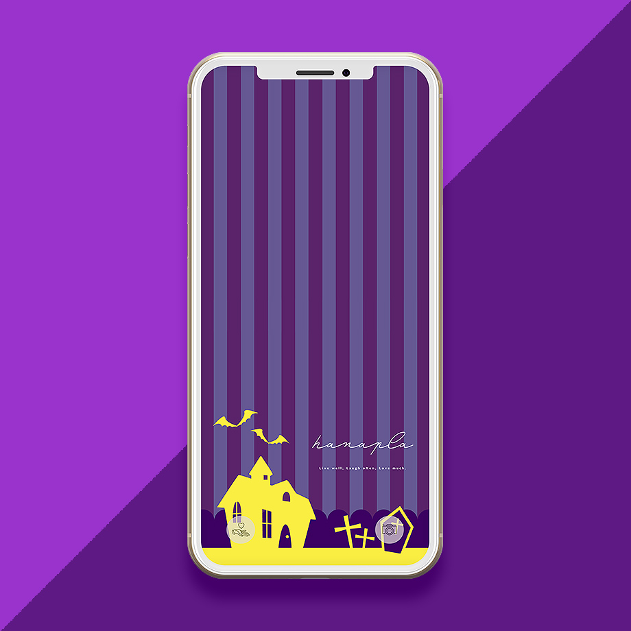 ハロウィン風スマホ用壁紙ストライプ柄のおしゃれな待ち受け画像 おしゃれ待ち受け画像ハナプラ スマホ壁紙 無料 運気 シンプル かわいい Iphone 高画質