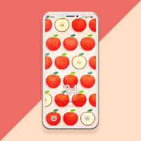 【数字24とフルーツ】リンゴの待ち受けで恋愛運アップ！ポップでかわいいスマホ壁紙