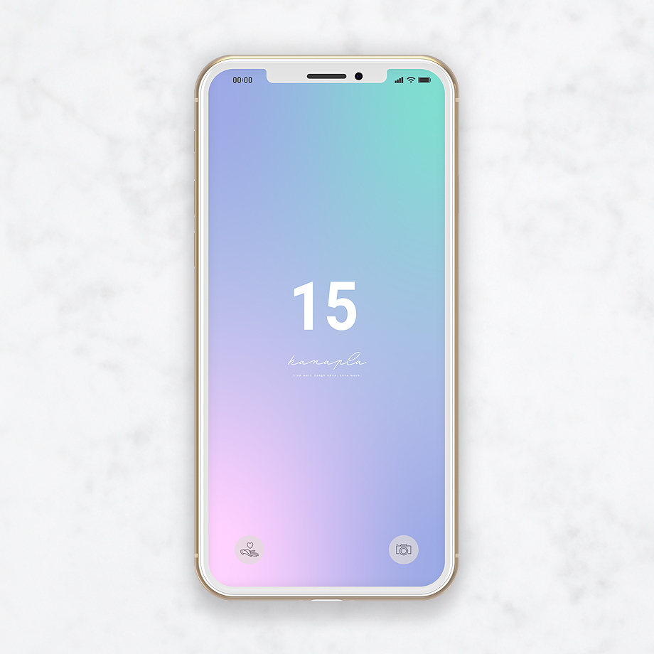 数字15待ち受け オーロラパステルカラーのグラデーション背景がオシャレ シンプルで高画質な開運スマホ壁紙 おしゃれ待ち受け画像ハナプラ スマホ壁紙 無料 運気 シンプル かわいい Iphone 高画質