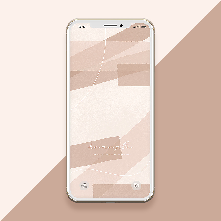 ベージュ待ち受け おしゃれラテカラーのマスキングテープ柄スマホ壁紙 公式 運気アップ待ち受けハナプラ おしゃれ シンプル かわいい Iphone 高画質 スマホ壁紙