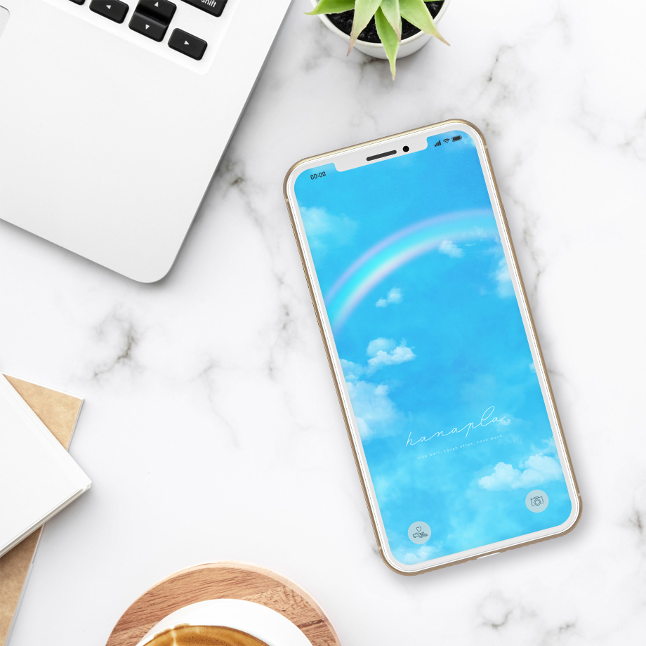 虹の待ち受け おしゃれな青空と虹のスマホ壁紙で運気アップ 公式 待ち受け運気効果ハナプラ おしゃれ シンプル かわいい Iphone 高画質 スマホ壁紙
