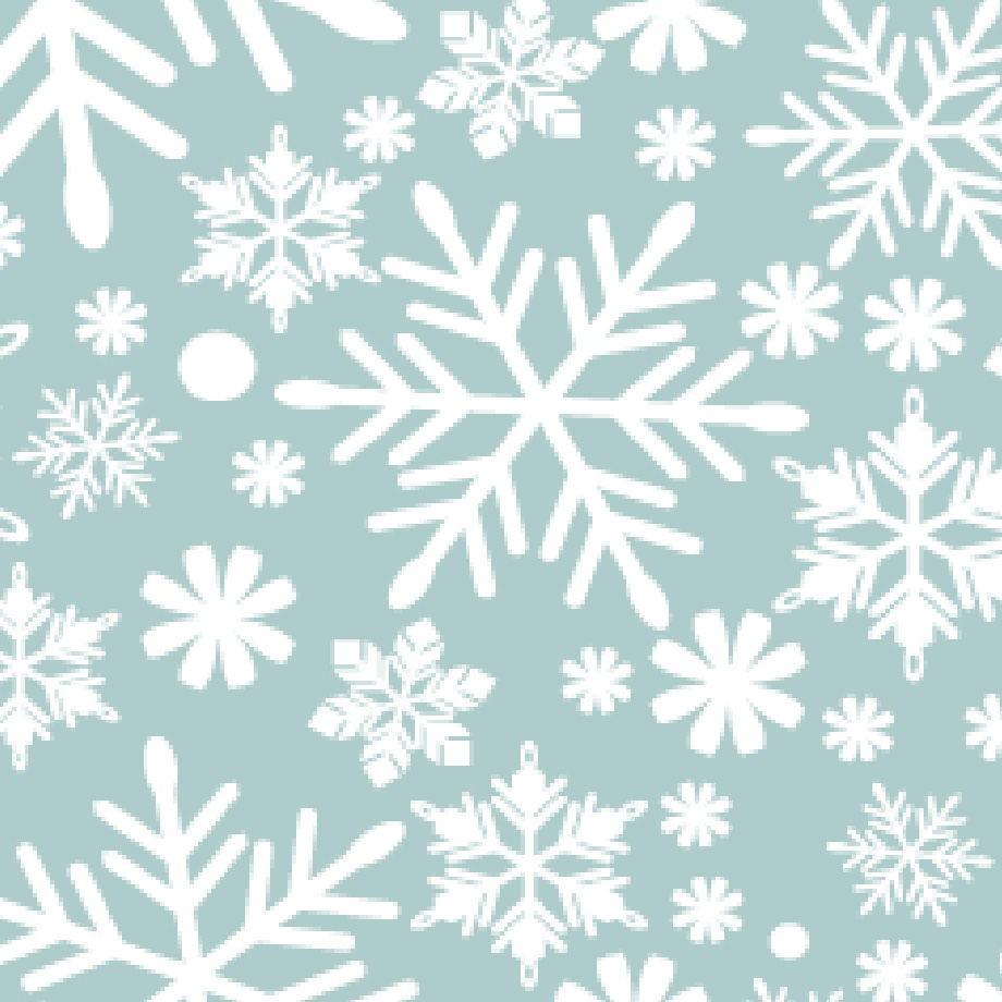 【雪の結晶の待ち受け】くすみブルー背景がおしゃれ！シンプルで大人っぽい冬壁紙