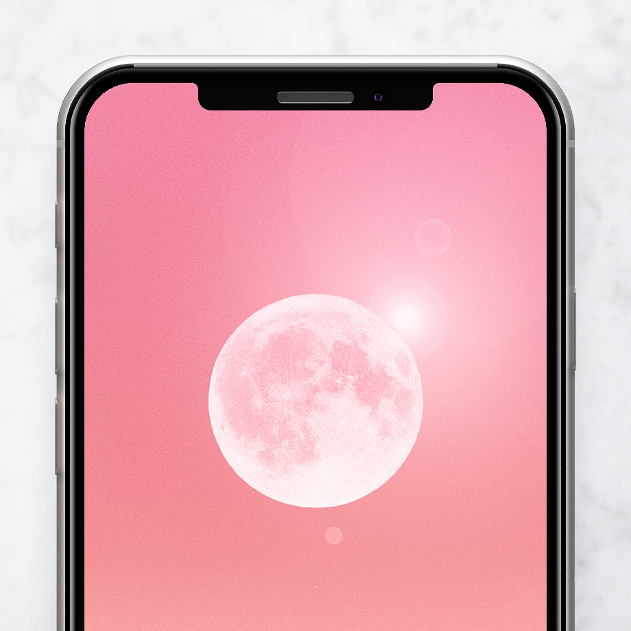 【恋の願いを叶える】恋愛運アップの満月「ストロベリームーン」の待ち受け画像（スマホ壁紙）