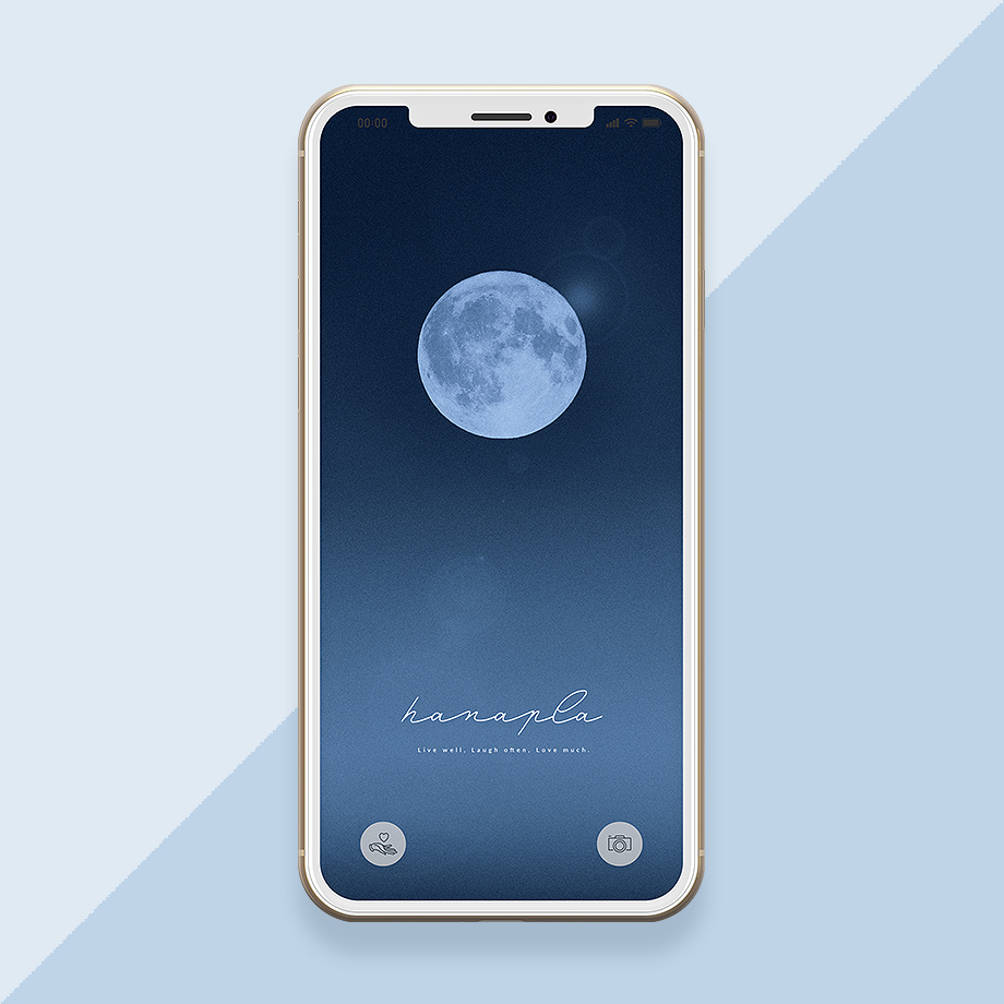 【強力な引き寄せ効果】珍しい青い光の満月「ブルームーン」の待ち受け画像