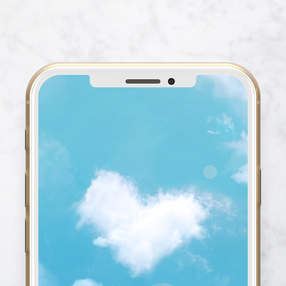 【恋愛運アップ】恋愛のおまじない待ち受けハート雲のスマホ壁紙