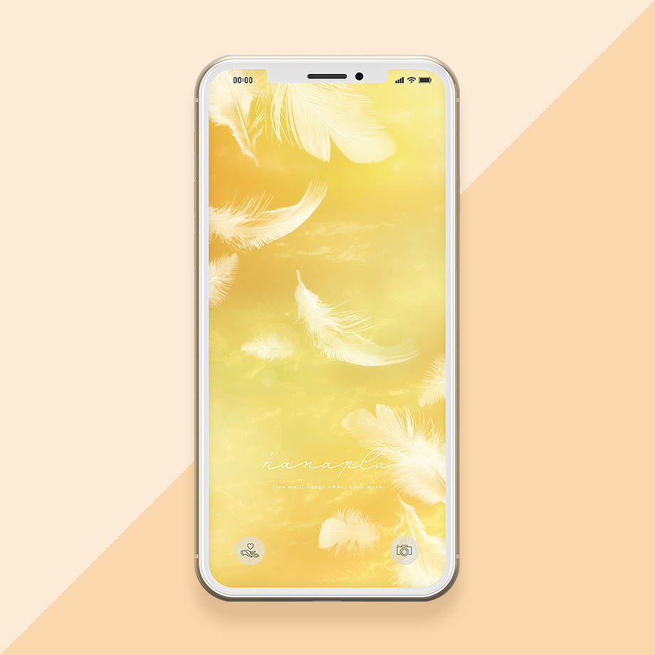 【天使の象徴】ふわふわと舞う白い羽根の待ち受け画像（スマホ壁紙）