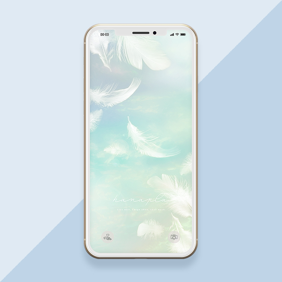 【天使の象徴】ふわふわと舞う白い羽根の待ち受け画像（スマホ壁紙）