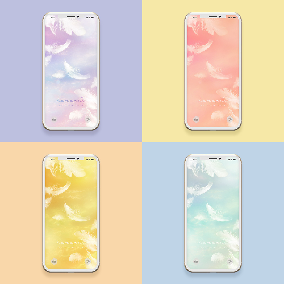 【天使の象徴】ふわふわと舞う白い羽根の待ち受け画像（スマホ壁紙）