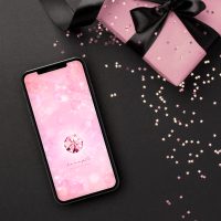 【ローズピンク大粒ダイヤ】無限の愛と絆の宝石！ヘキサゴンの光とピンクダイヤモンドの待ち受け画像